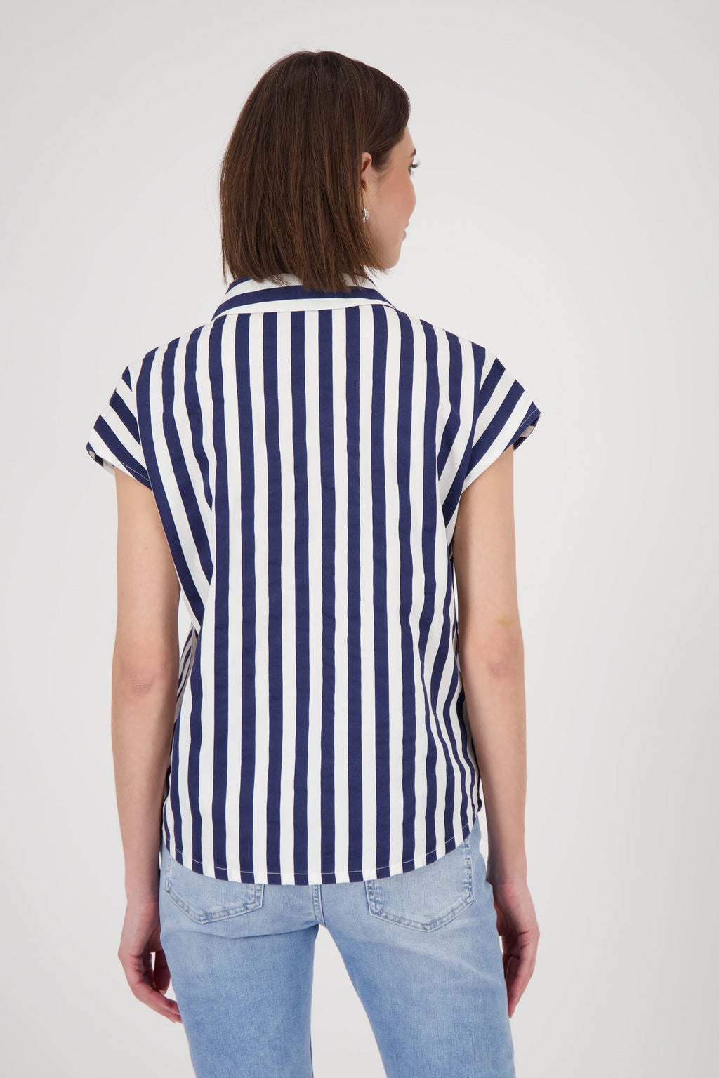 Shop Monari Code d'Azure Stripe Shirt - Monari