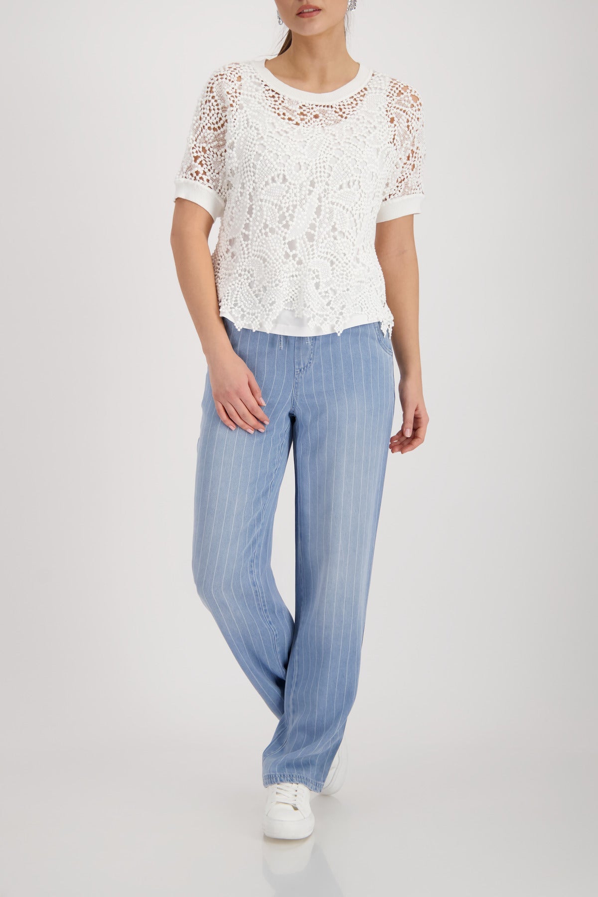 Shop Monari Hamptons Lace Sweater 410889 - Monari