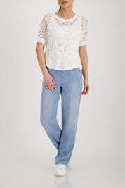 Shop Monari Hamptons Lace Sweater 410889 - Monari