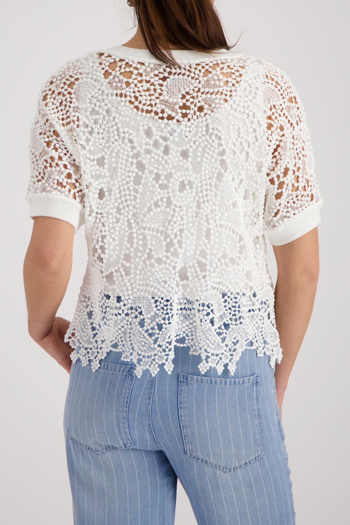 Shop Monari Hamptons Lace Sweater 410889 - Monari