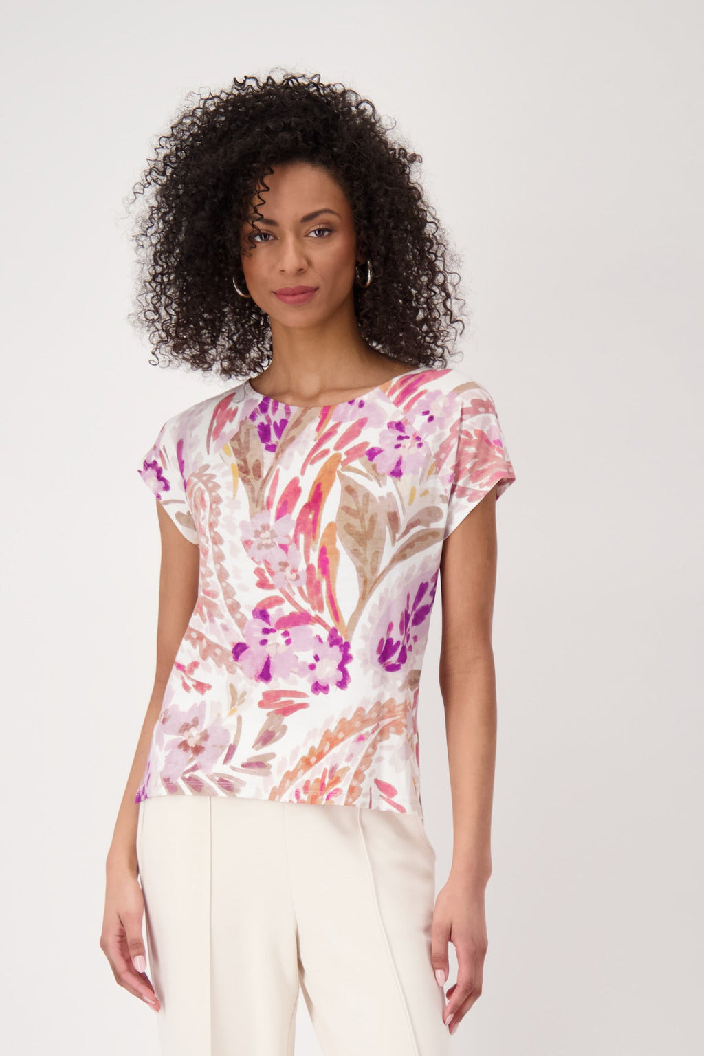 Shop Monari Havanna Paisley Print T-Shirt - Monari