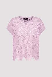 Shop Monari Havanna Round Neck Lace Sweater - Monari