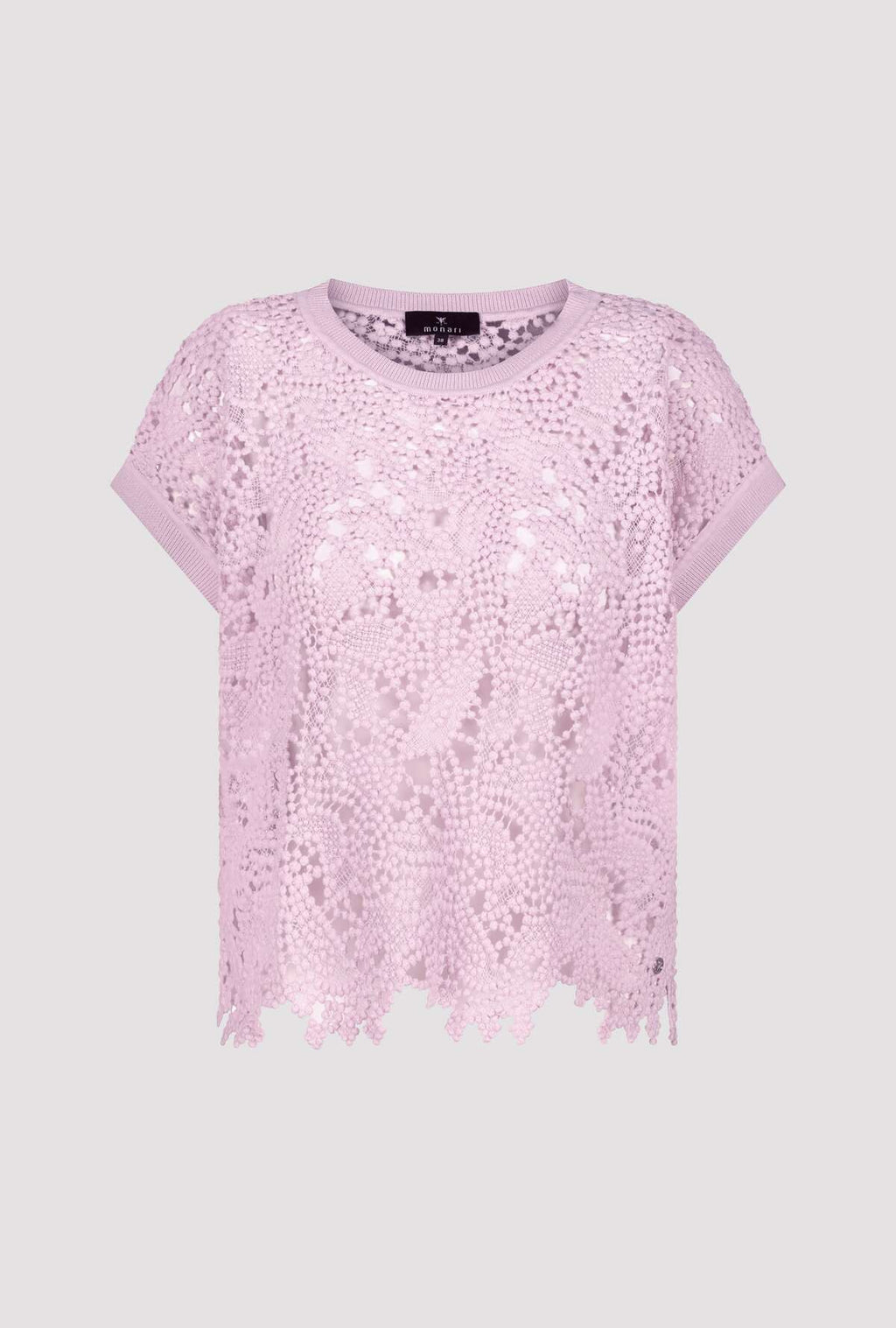 Shop Monari Havanna Round Neck Lace Sweater - Monari