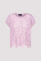 Shop Monari Havanna Round Neck Lace Sweater - Monari