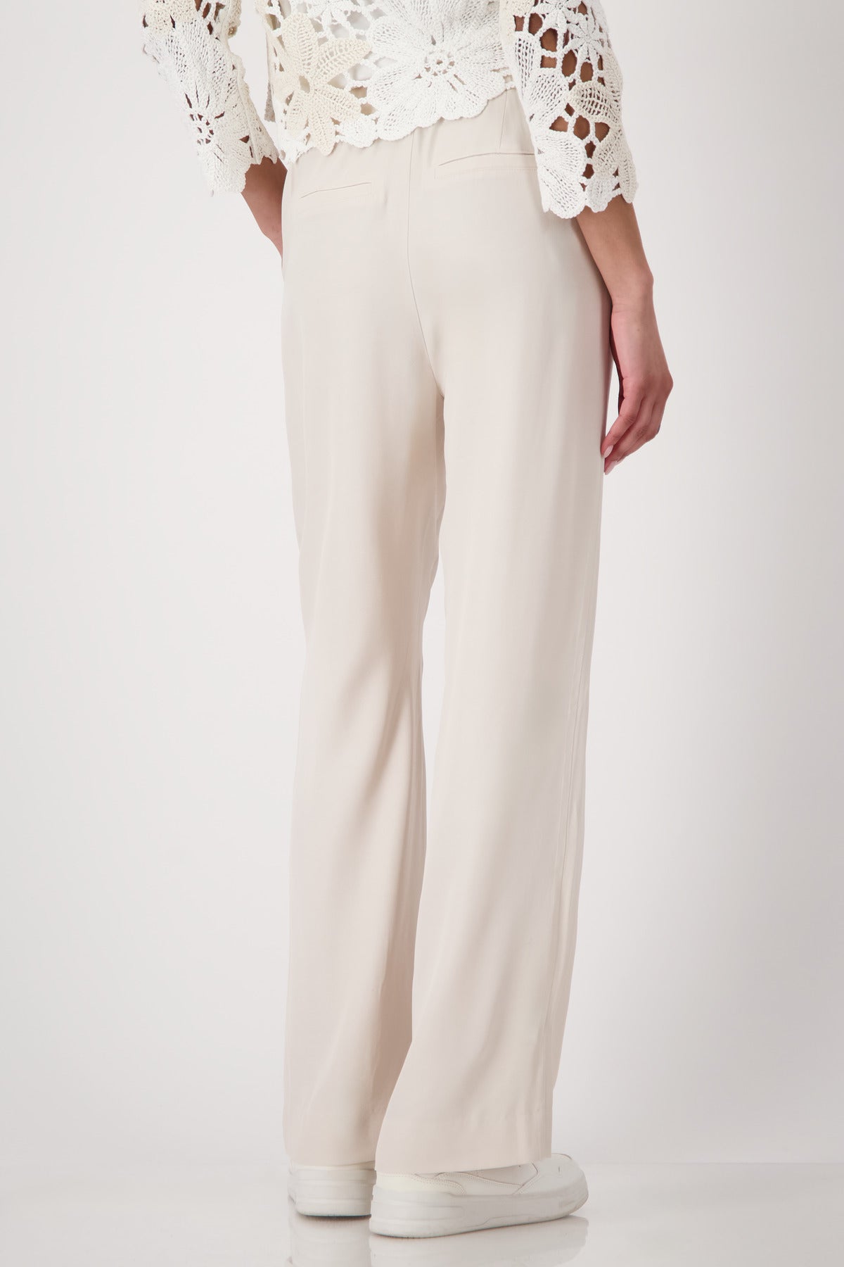 Shop Monari Havanna Wide Leg Pant Seashell - Monari