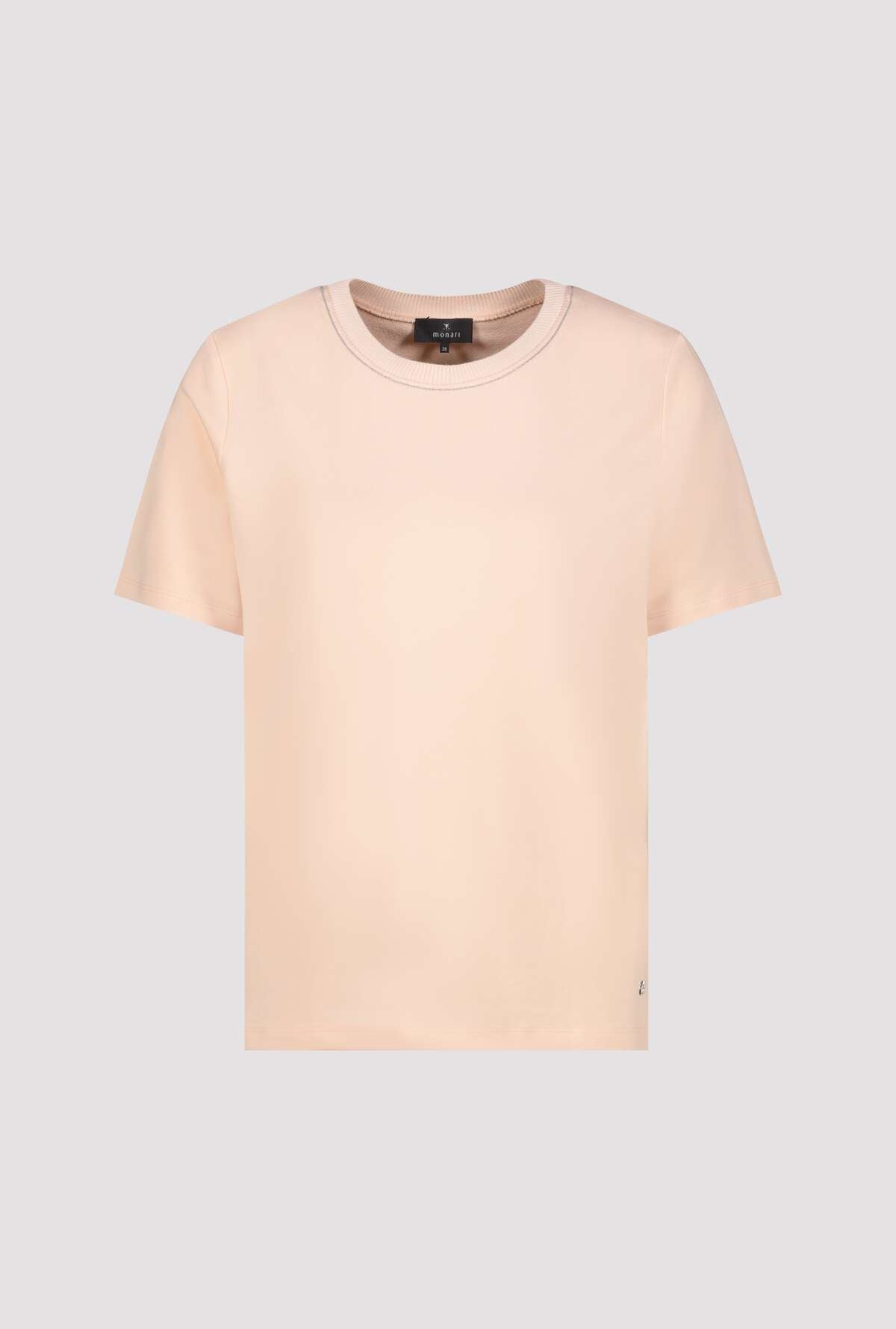 Shop Monari Italy T-Shirt with Chain Detail in Summer Peach - Monari