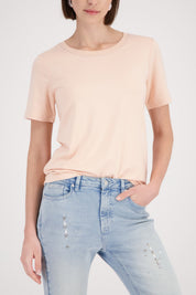 Shop Monari Italy T-Shirt with Chain Detail in Summer Peach - Monari