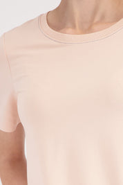 Shop Monari Italy T-Shirt with Chain Detail in Summer Peach - Monari