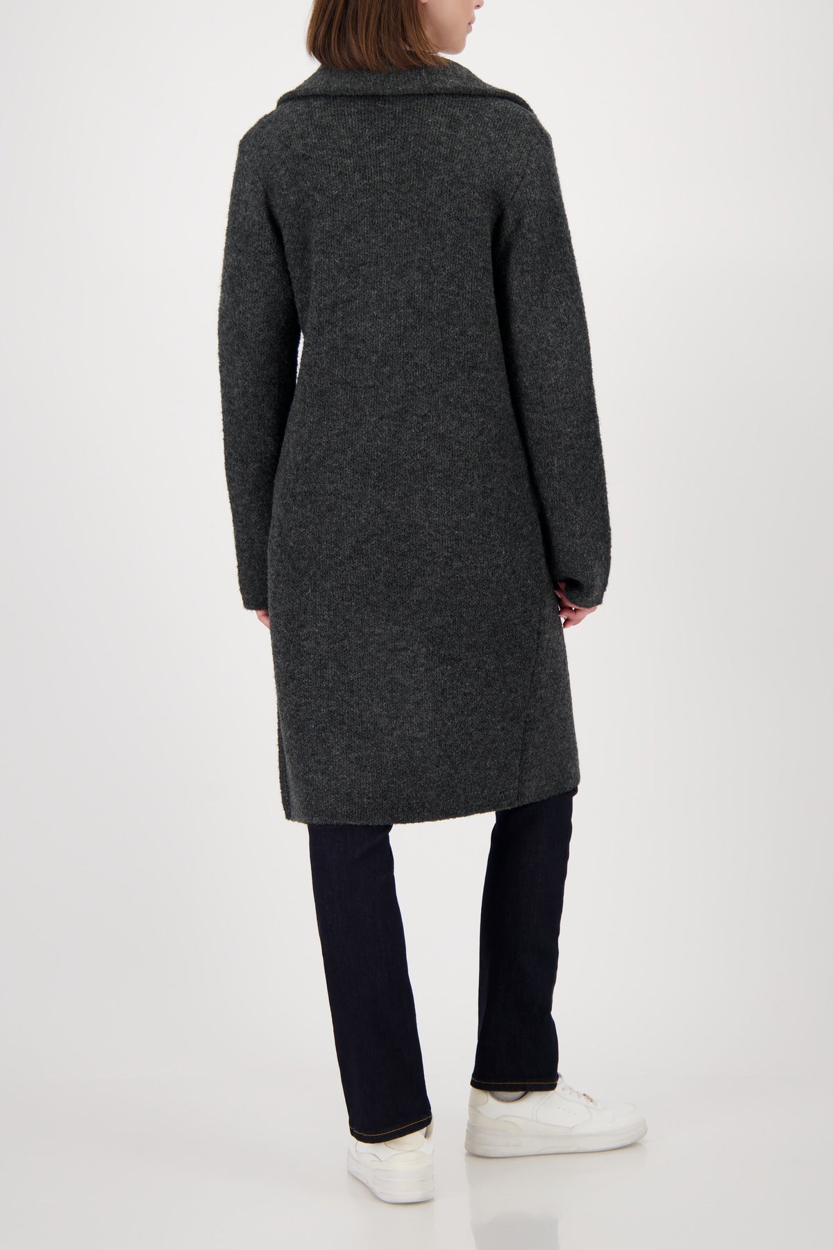 Shop Monari Knitted Coat Jacket + Brooch - Monari