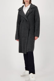 Shop Monari Knitted Coat Jacket + Brooch - Monari