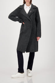 Shop Monari Knitted Coat Jacket + Brooch - Monari
