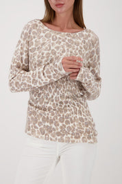 Shop Monari Leopard Print Sweater - Monari