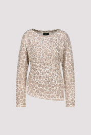 Shop Monari Leopard Print Sweater - Monari