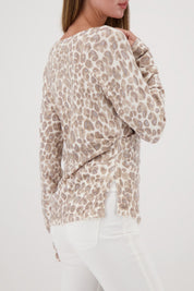 Shop Monari Leopard Print Sweater - Monari