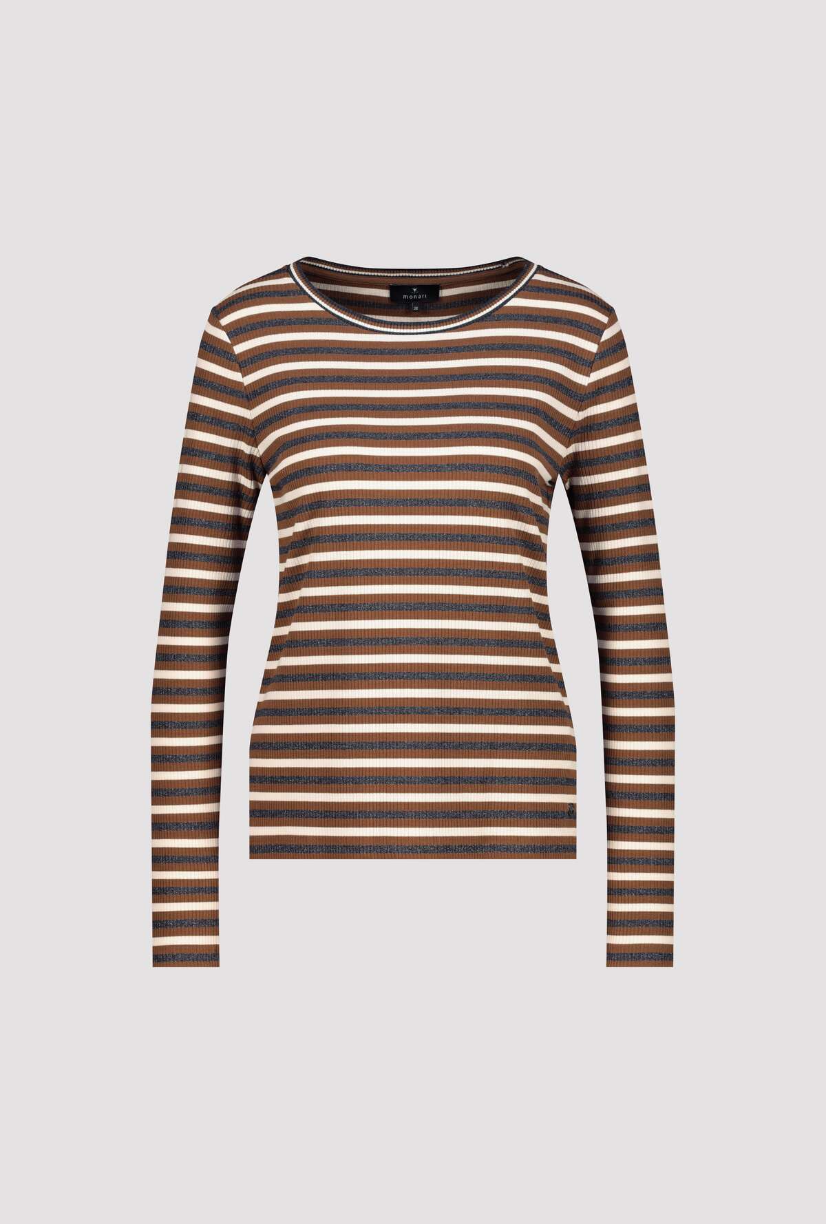 Shop Monari Lurex Whisky Stripe T-Shirt - Monari