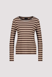 Shop Monari Lurex Whisky Stripe T-Shirt - Monari