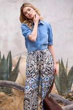 Shop Monari Lyocell Denim Blouse - Monari