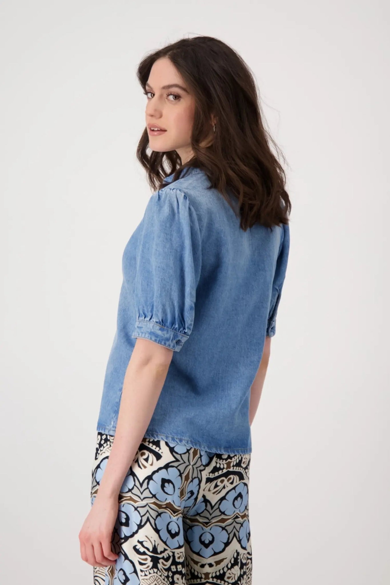 Shop Monari Lyocell Denim Blouse - Monari
