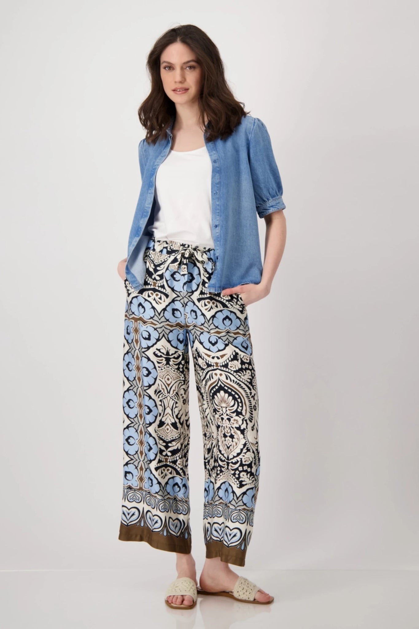 Shop Monari Lyocell Denim Blouse - Monari