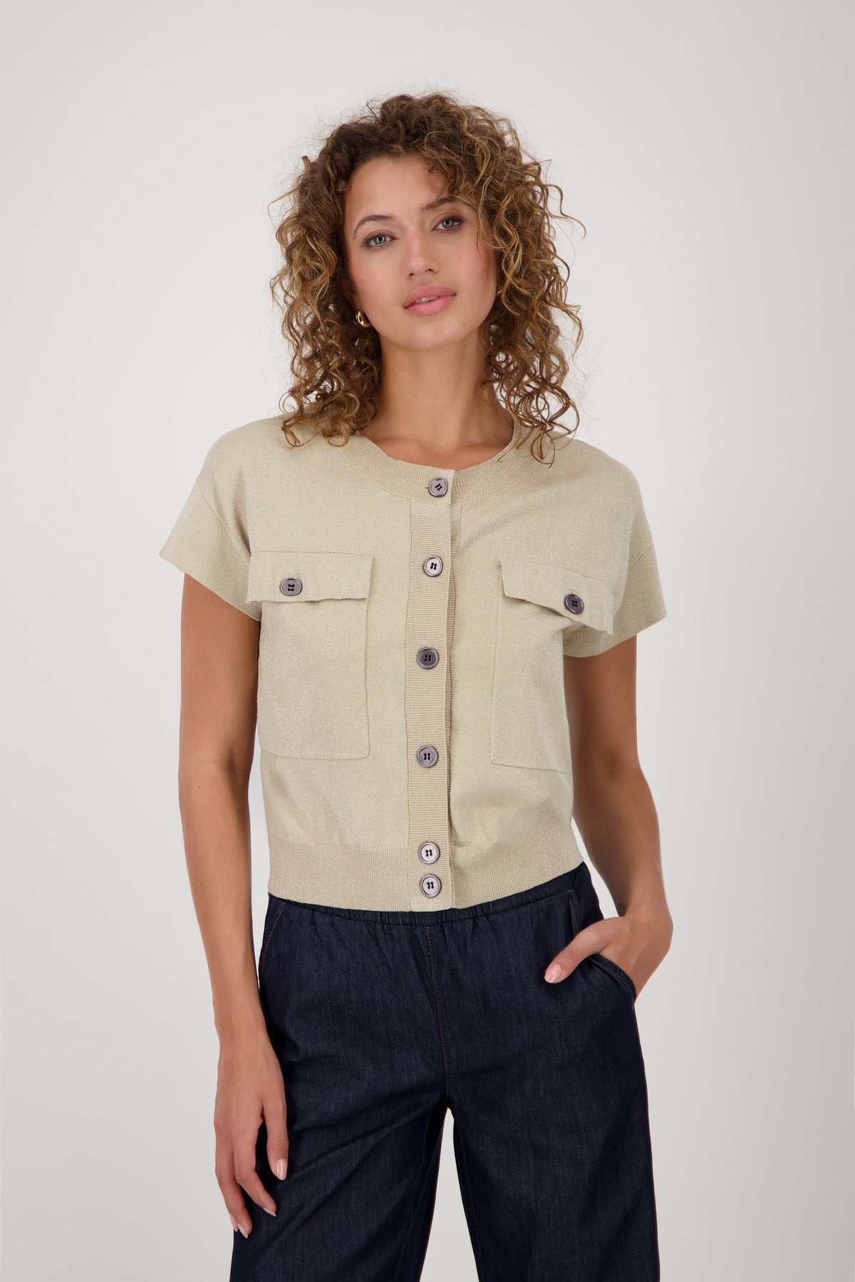 Shop Monari Montana Knitted Cardigan Vest - Monari