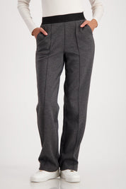 Shop Monari Pull - On Elastic Lettering Band Pants - Monari
