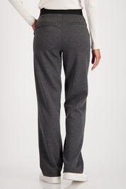 Shop Monari Pull - On Elastic Lettering Band Pants - Monari