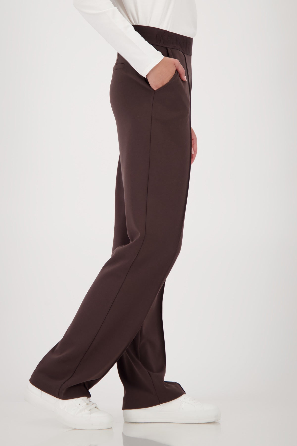 Shop Monari Pull - On Elastic Lettering Band Pants - Monari