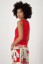 Shop Monari Red Pullover Knitted Top - Monari