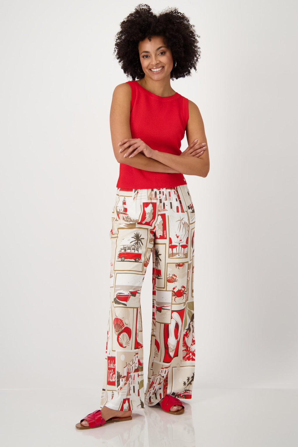 Shop Monari Red Pullover Knitted Top - Monari