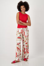 Shop Monari Red Pullover Knitted Top - Monari