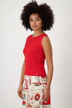 Shop Monari Red Pullover Knitted Top - Monari