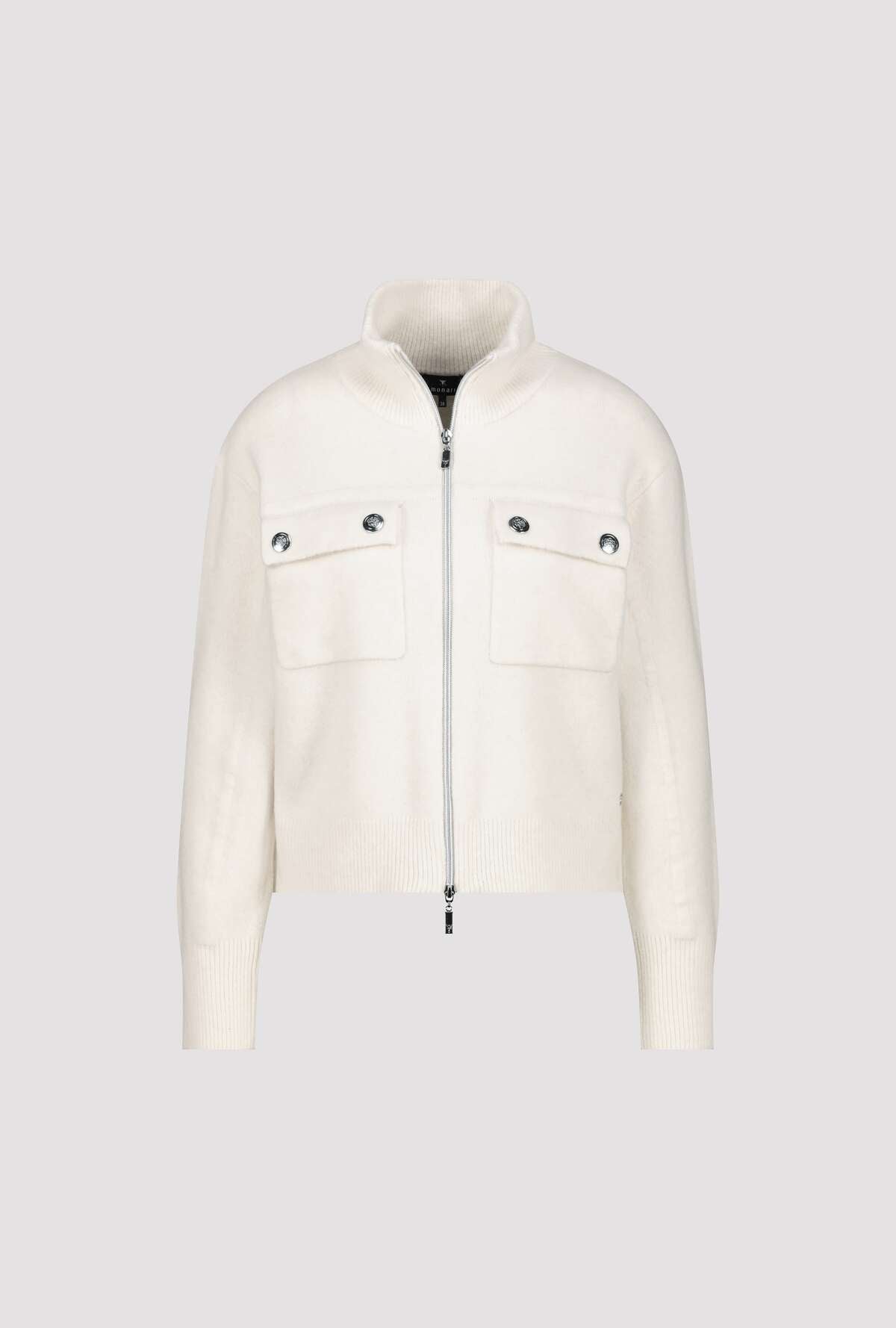 Shop Monari Stand Up Collar Cadigan Jacket - Monari