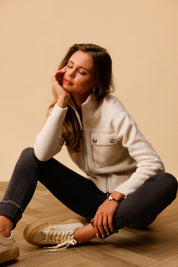 Shop Monari Stand Up Collar Cadigan Jacket - Monari