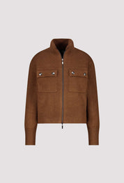 Shop Monari Stand Up Collar Cadigan Jacket - Monari