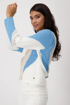 Shop Monari Sweater Intarsia - Spring Water - Monari