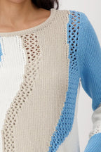 Shop Monari Sweater Intarsia - Spring Water - Monari