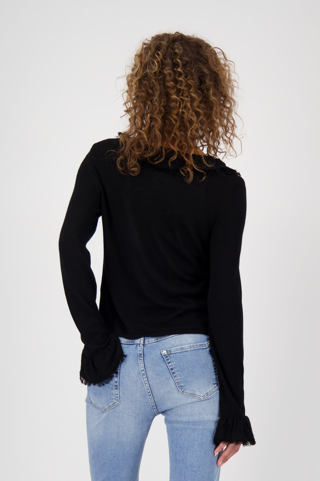 Shop Monari Tokyo Jacket Cardigan with Ruffles - Monari