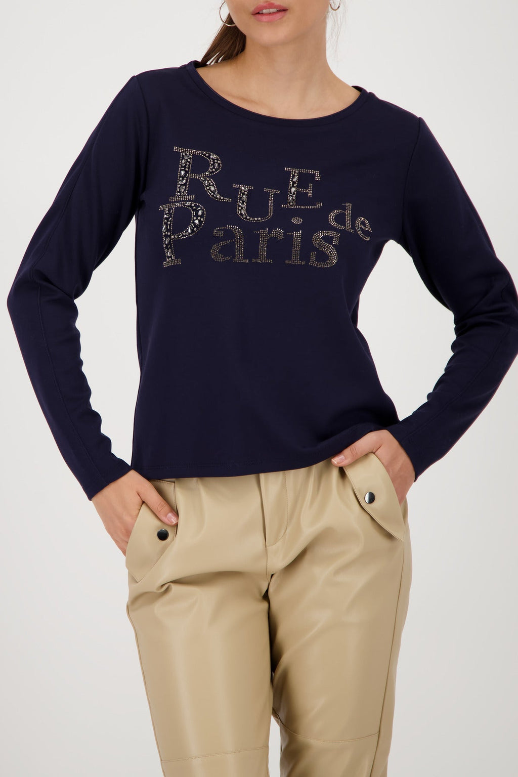 Shop Monari Tokyo Rhinestone Sweatshirt - Monari