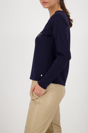 Shop Monari Tokyo Rhinestone Sweatshirt - Monari