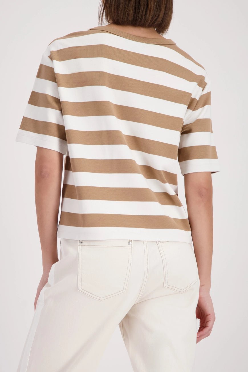 Shop Monari Viva Italia Striped T-Shirt - Monari