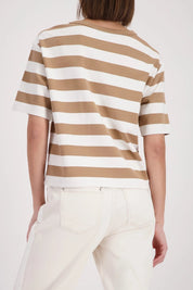 Shop Monari Viva Italia Striped T-Shirt - Monari