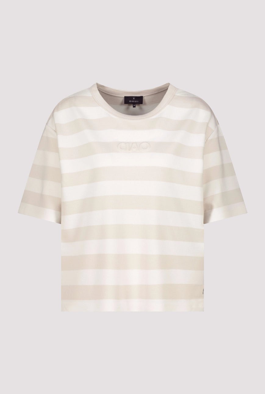 Shop Monari Viva Italia Striped T-Shirt - Monari