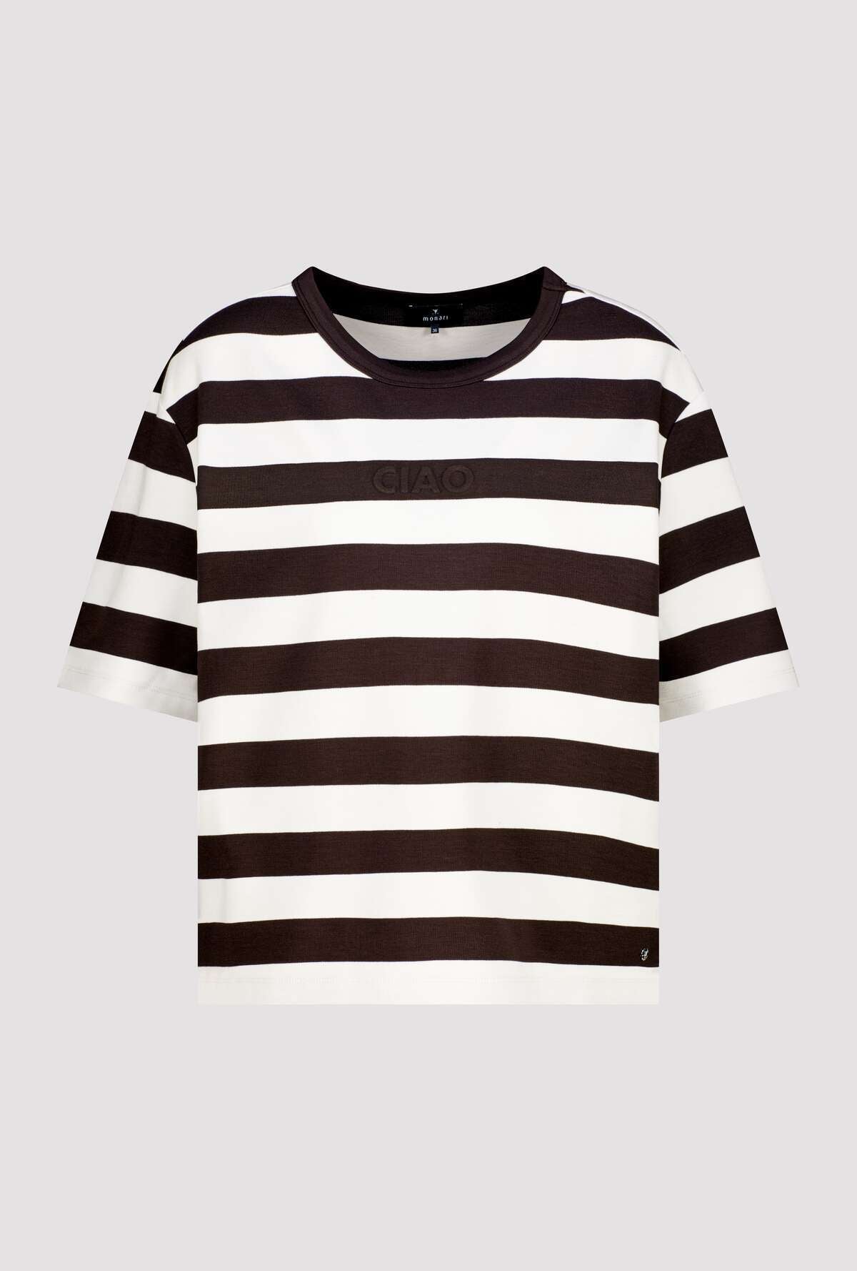 Shop Monari Viva Italia Striped T-Shirt - Monari