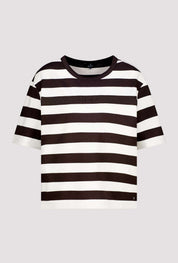 Shop Monari Viva Italia Striped T-Shirt - Monari