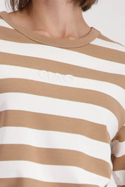 Shop Monari Viva Italia Striped T-Shirt - Monari