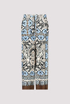 Shop Monari Wide Leg Pants, Buenos Aires Ornament Print - Monari