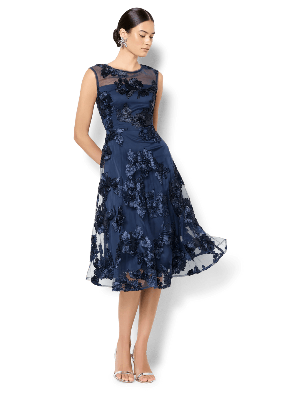 Shop Montique Isha Hot Pink Ribbon Lace Dress - Montique