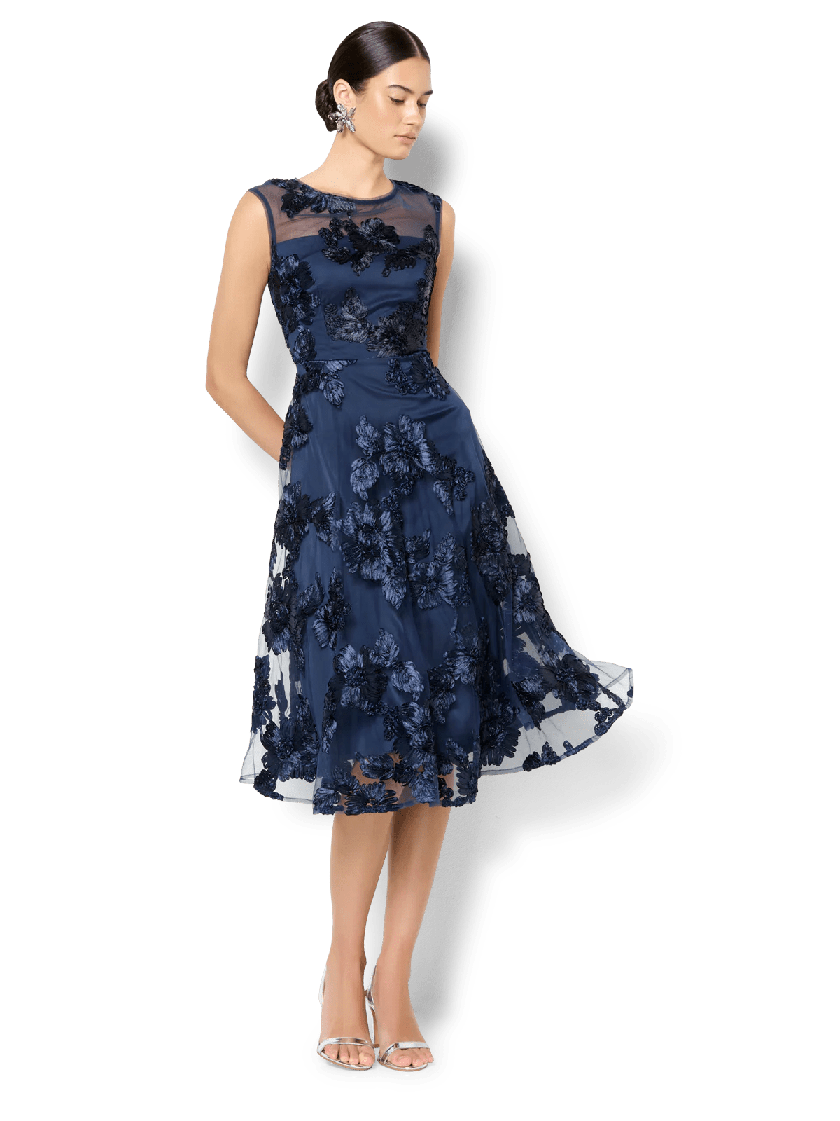 Shop Montique Isha Hot Pink Ribbon Lace Dress - Montique