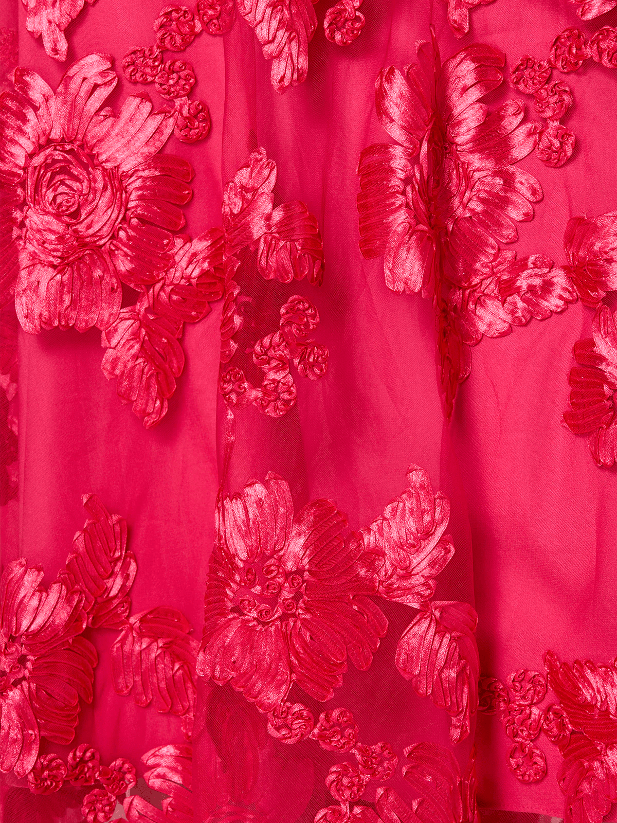 Shop Montique Isha Hot Pink Ribbon Lace Dress - Montique