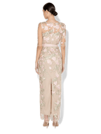 Shop Montique Raya Pink Embroidered Gown - Montique